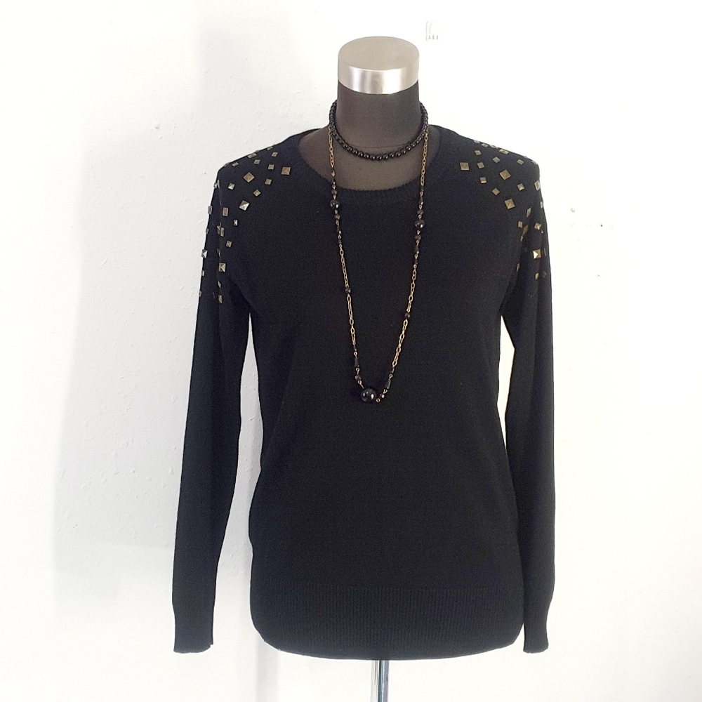 Cyn Black Embellished Sweater